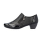 Rieker SHOE 41757 BLACK Ladies trouser shoe with zip BLACK 41757-00