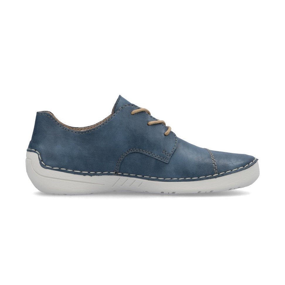 Rieker Shoe- Casual Flat Shoe BLUE 52528-14