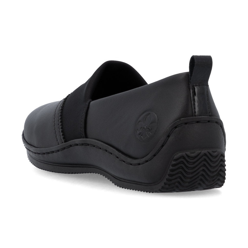 Rieker Shoe-Flat Simple Work Shoe BLACK L1790-00