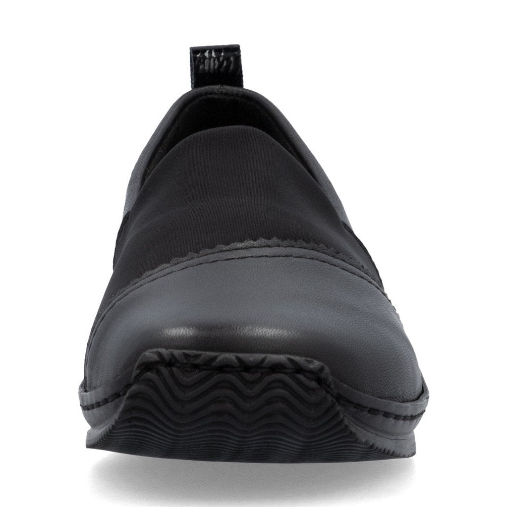 Rieker Shoe-Flat Simple Work Shoe BLACK L1790-00