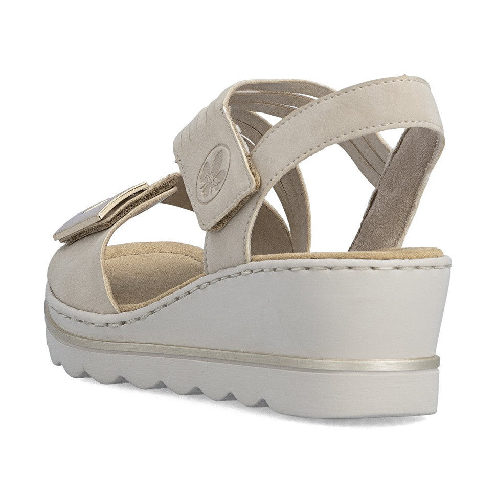 Rieker Smart Casual Wedge Sandal 67410-62 BEIGE 67410-62