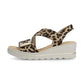 Rieker Smart Casual Wedge Sandal 67410-90 LEOPARD 67410-90