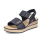 Rieker Smart Wedge Sandal 63781-00 BLACK