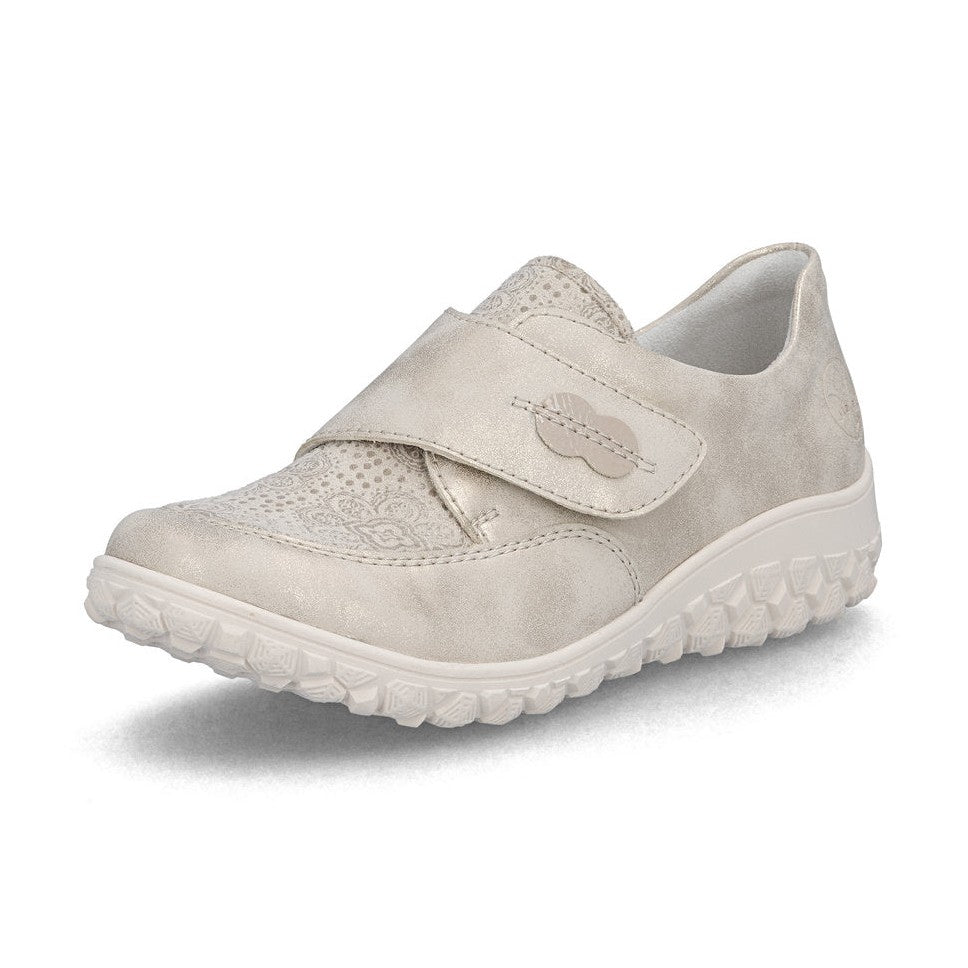 Rieker Touch Fastening Casual Shoe 59552-62 CREAM