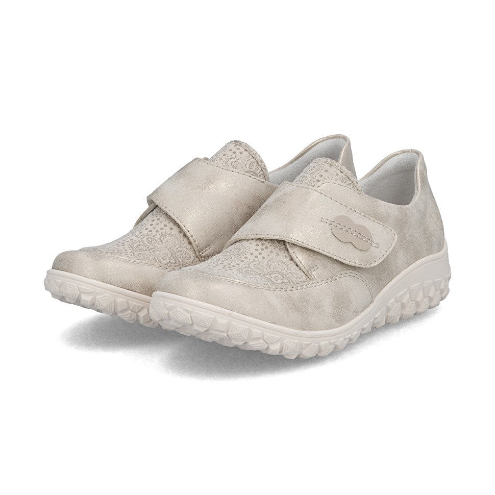 Rieker Touch Fastening Casual Shoe 59552-62 CREAM