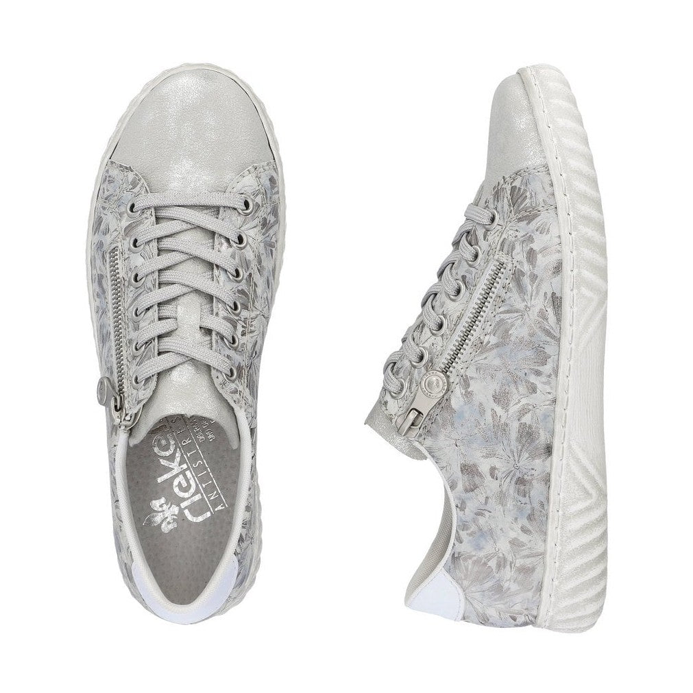 Rieker Trainer N0900-90 SILVER Print Sneakers