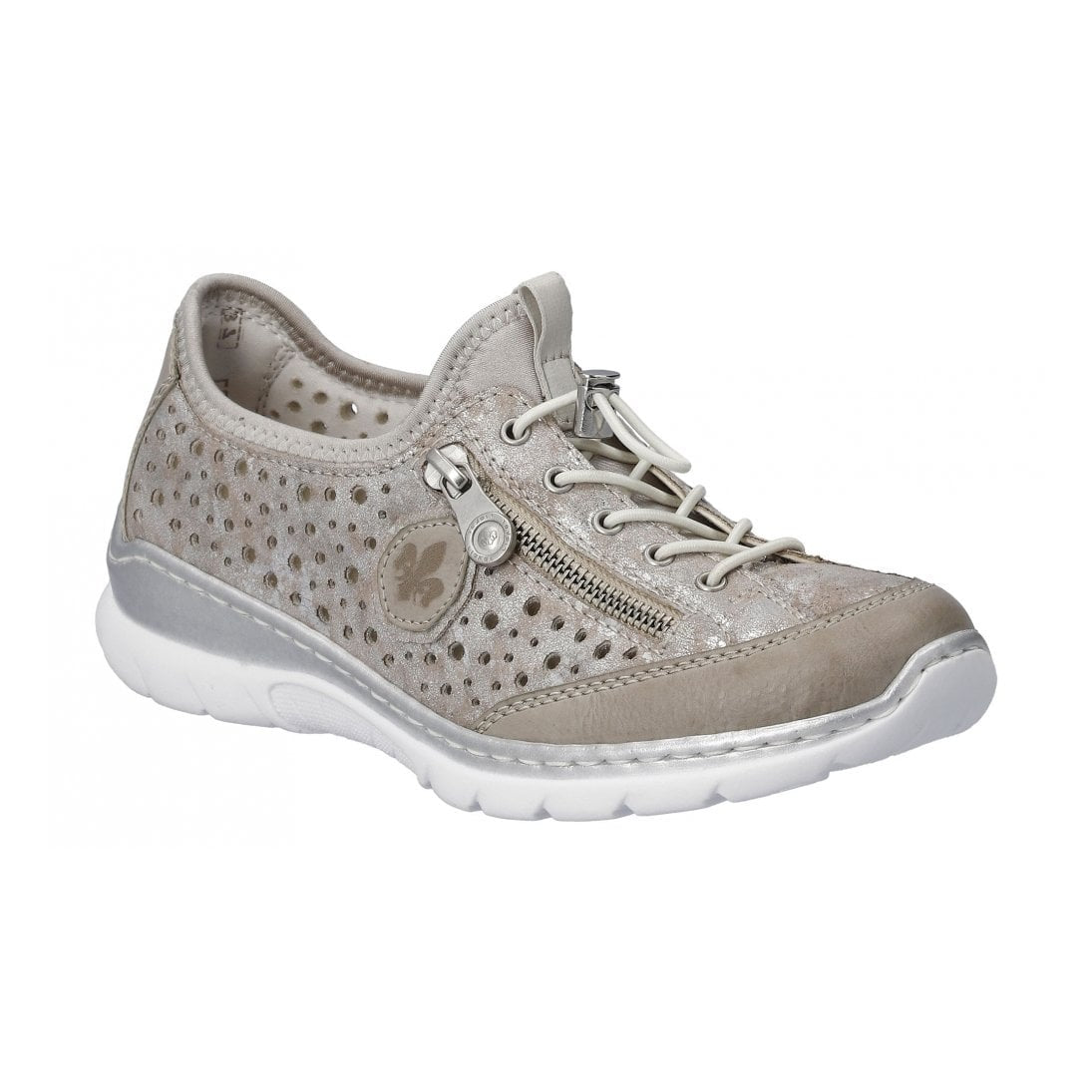 Rieker Trainer Style Slip On Shoe L32p6-90 LIGHT GOLD