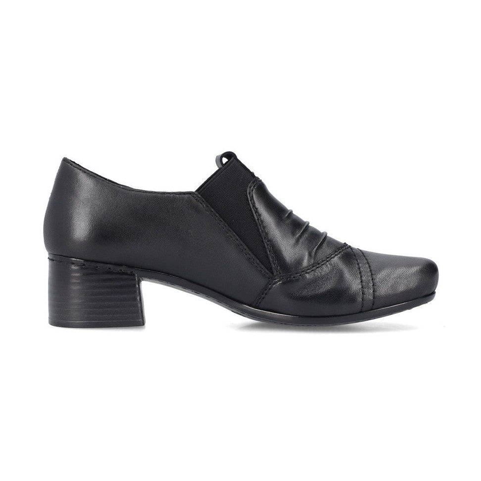 Rieker Trouser Shoe in leather 41657-00 BLACK