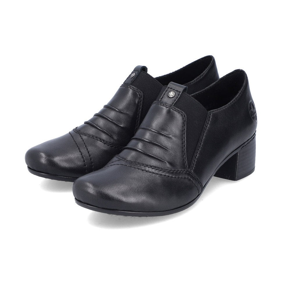 Rieker Trouser Shoe in leather 41657-00 BLACK