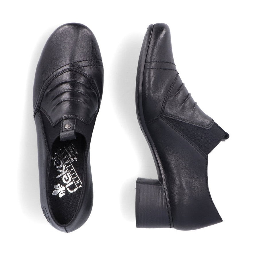 Rieker Trouser Shoe in leather 41657-00 BLACK
