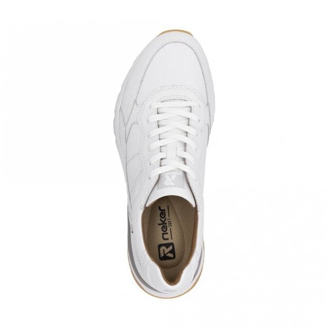 Rieker U0904 WHITE Quality Leather Trainer U0904-80
