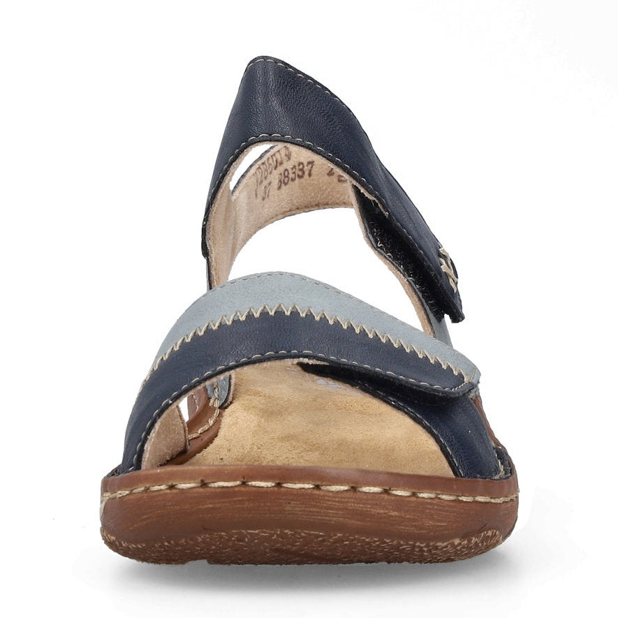 Rieker V2860 BLUE Touch Fastening Comfort Sandal V2860-14