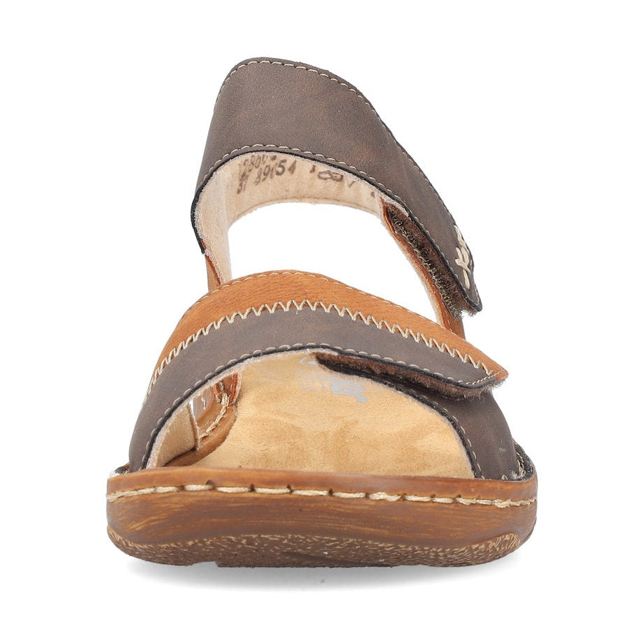 Rieker V2860 CHOCOLATE Touch Fastening Sandal V2860-24