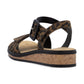 Rieker V3660 touch Fastening Leopard Print Sandals V3660-90