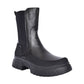 Rieker W1872 Chunky Sole Chelsea Style Zip Boot BLACK W1872-01