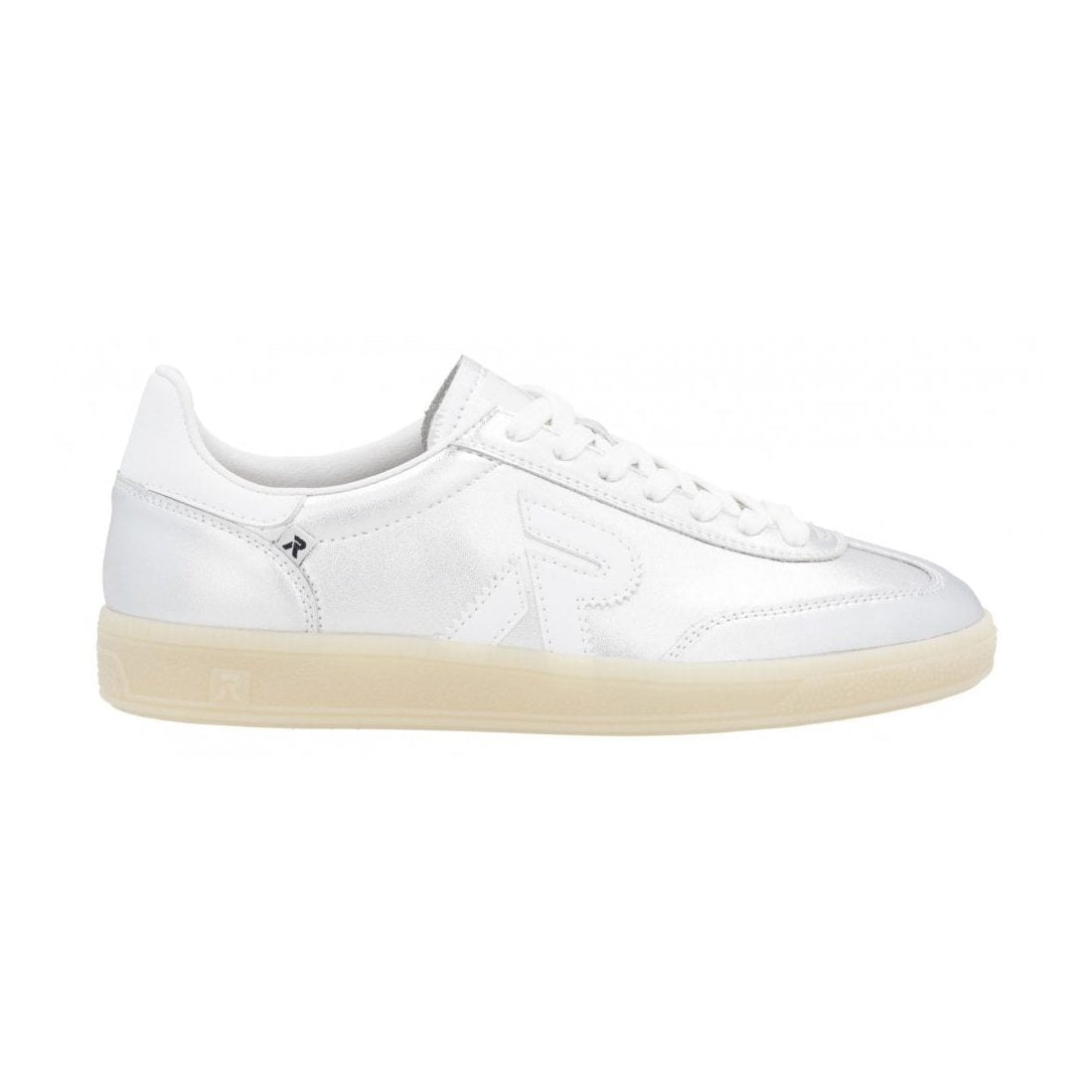 Rieker W2200 Silver Leather Retro Trainers W2200-90