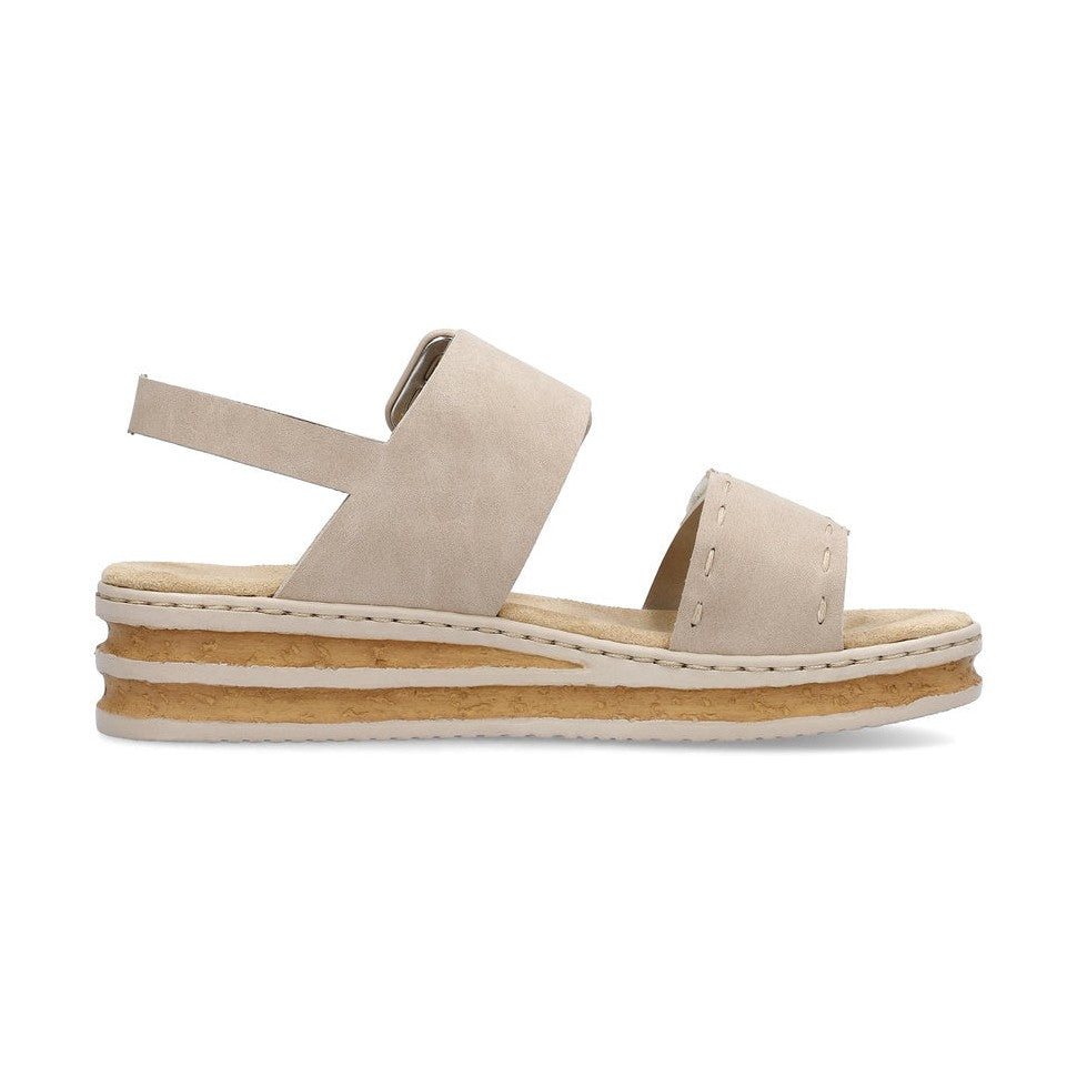 Rieker Wedge Sandal 62950-62 NUDE