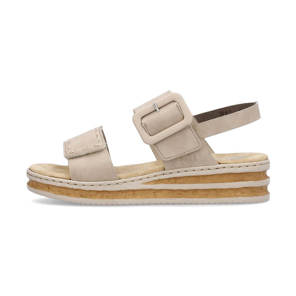Rieker Wedge Sandal 62950-62 NUDE
