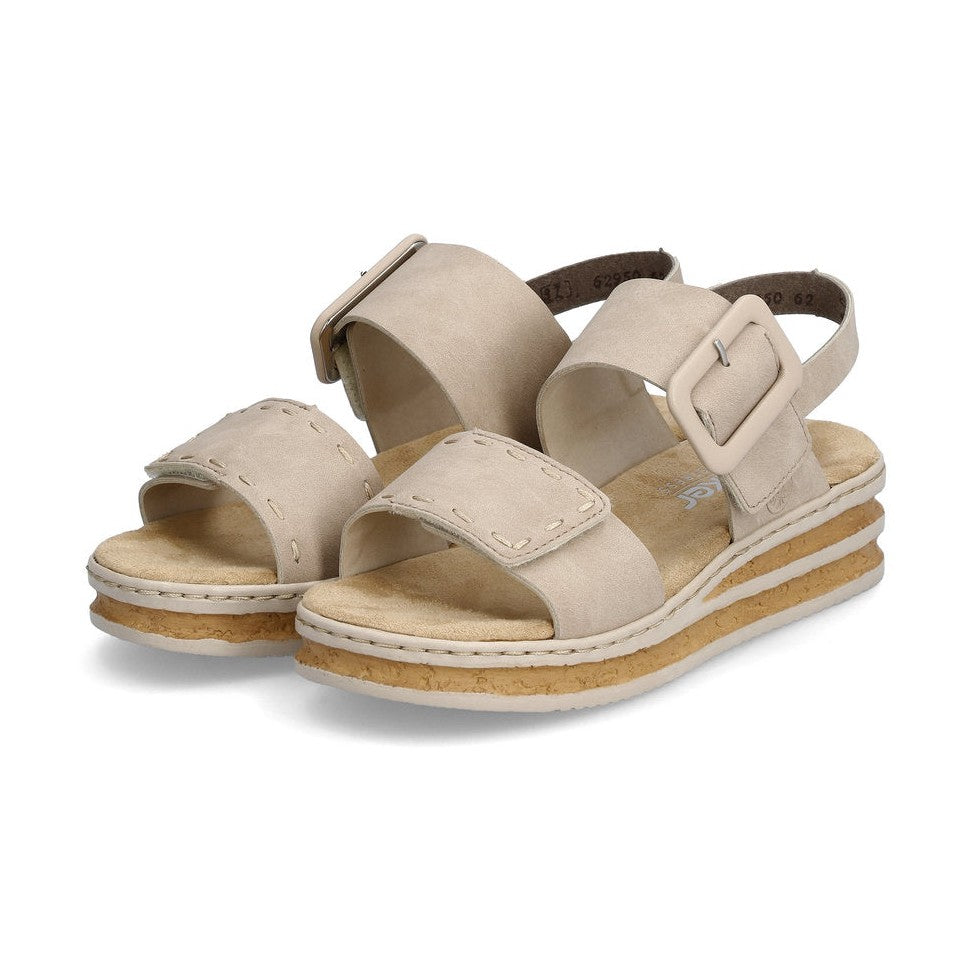 Rieker Wedge Sandal 62950-62 NUDE