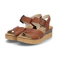 Rieker Wedge Sandal 63795-22 BRANDY