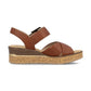 Rieker Wedge Sandal 63795-22 BRANDY
