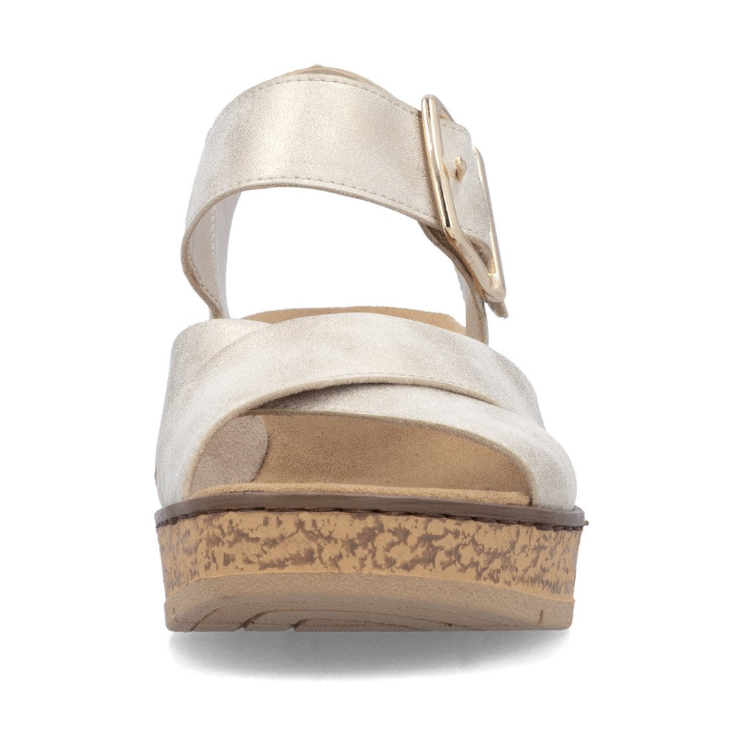 Rieker Wedge Sandal 63795-60 BEIGE