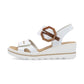 Rieker Wedge Sandal 67476-83 WHITE