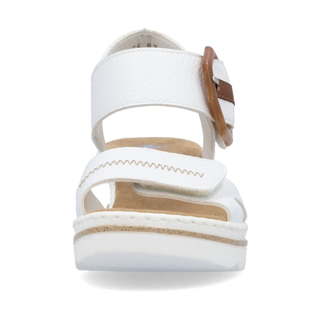 Rieker Wedge Sandal 67476-83 WHITE