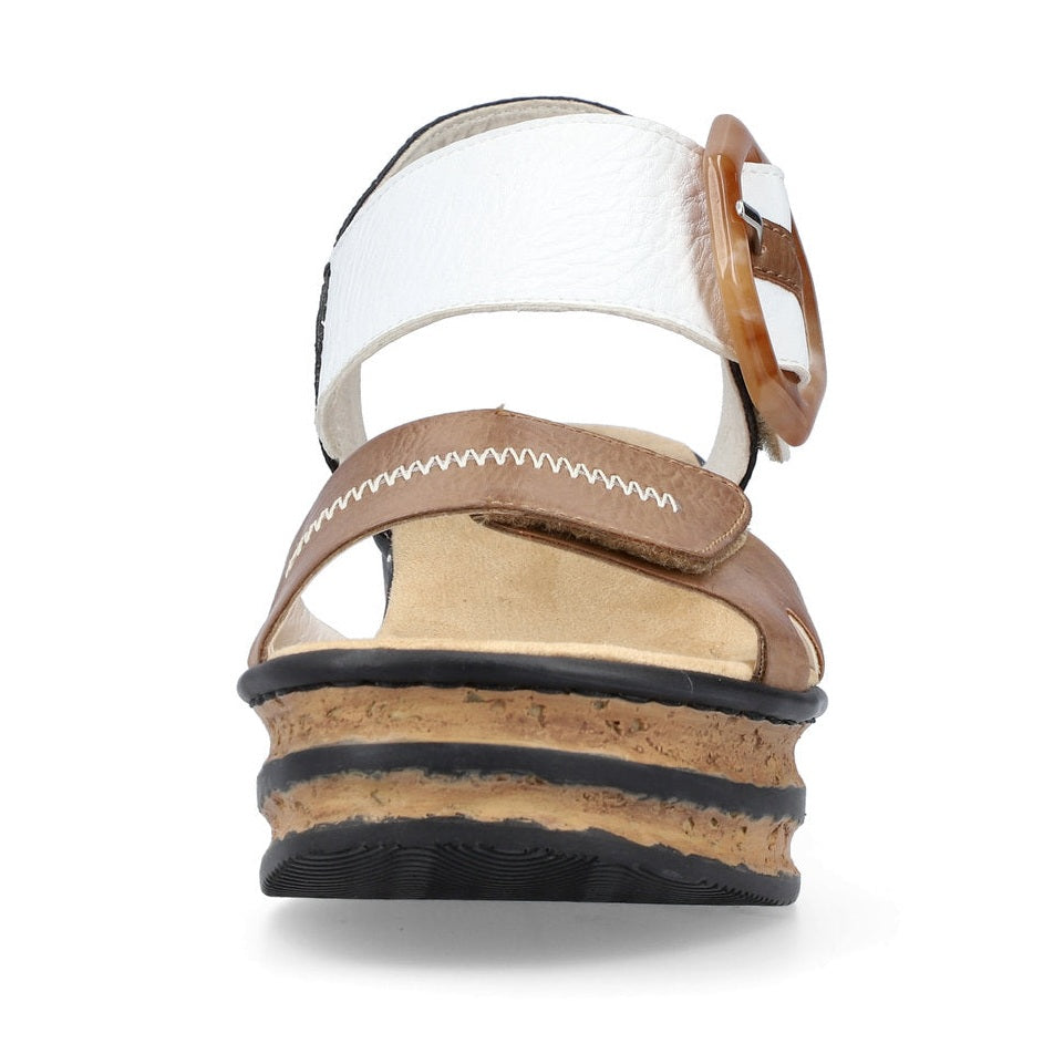 Rieker Wedge Sandal 68176-64 CREAM