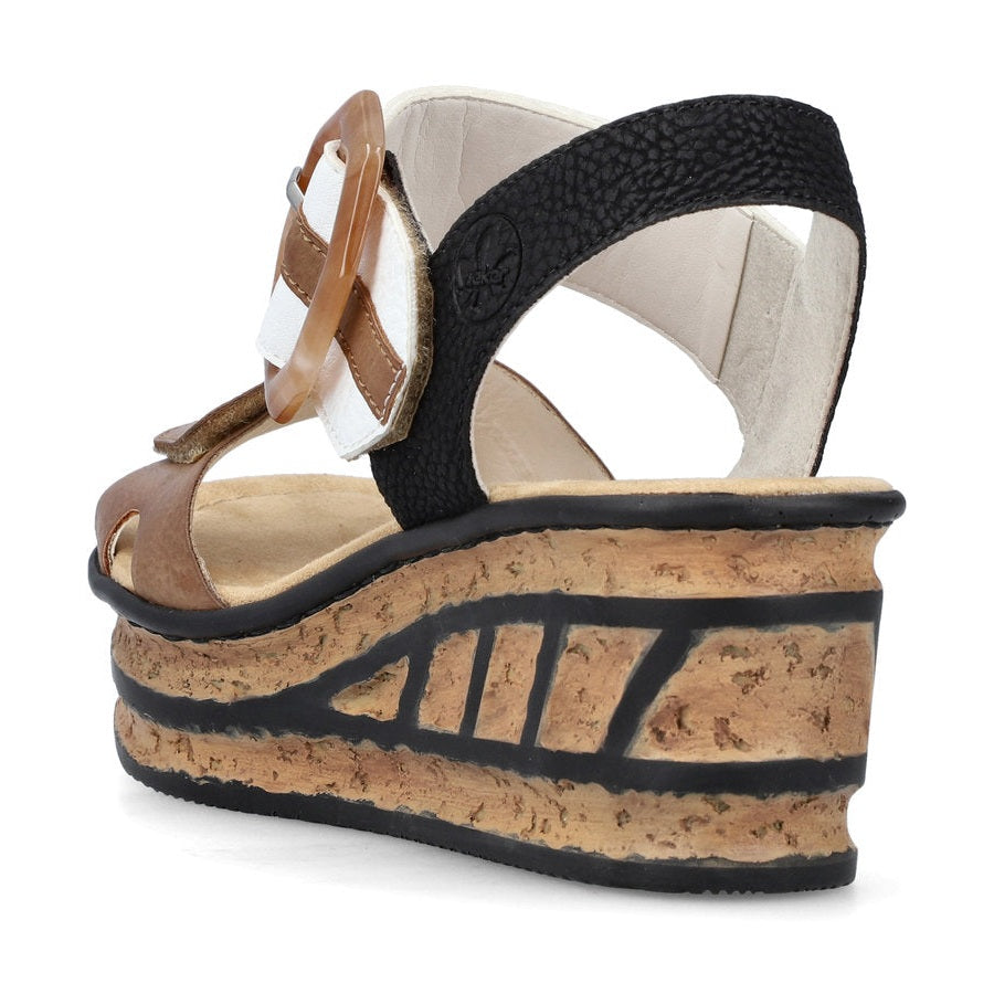 Rieker Wedge Sandal 68176-64 CREAM