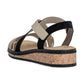 Rieker Wedge Sandal V3663-92 BEIGE MULTI