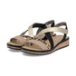 Rieker Wedge Sandal V3663-92 BEIGE MULTI