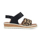 Rieker Wedge Sandal V4181-00 BLACK LEOPARD V4182-00