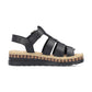 Rieker Wedge Sandal V7904-00 BLACK