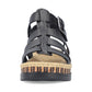 Rieker Wedge Sandal V7904-00 BLACK