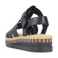 Rieker Wedge Sandal V7904-00 BLACK