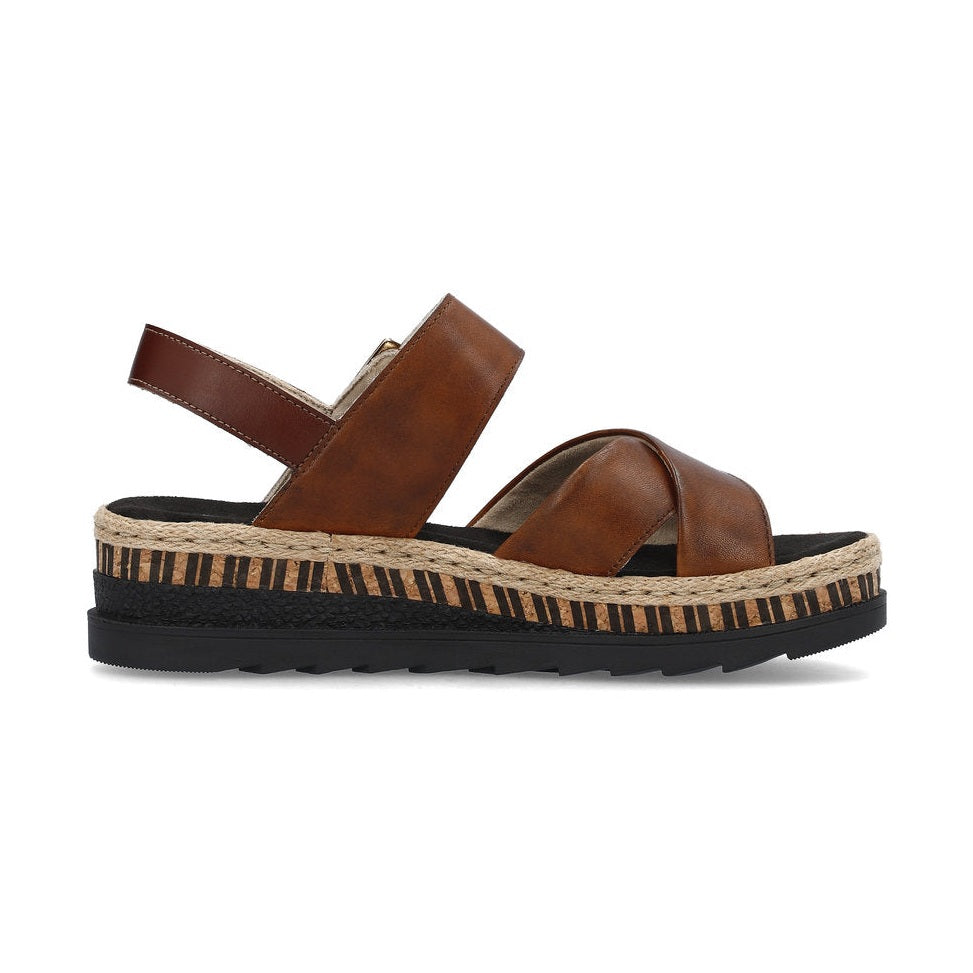 Rieker Wedge Sandal V7951-24 BROWN
