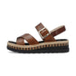 Rieker Wedge Sandal V7951-24 BROWN