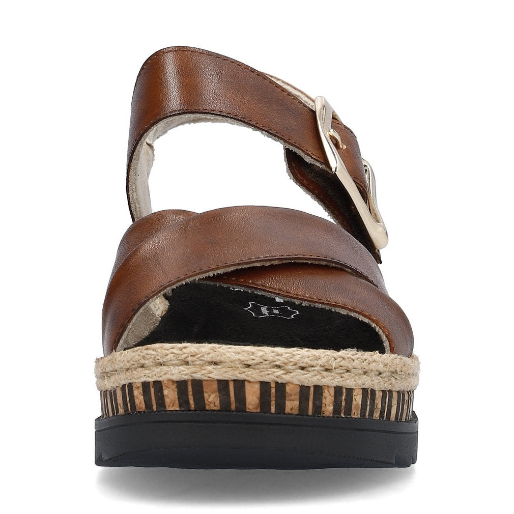 Rieker Wedge Sandal V7951-24 BROWN