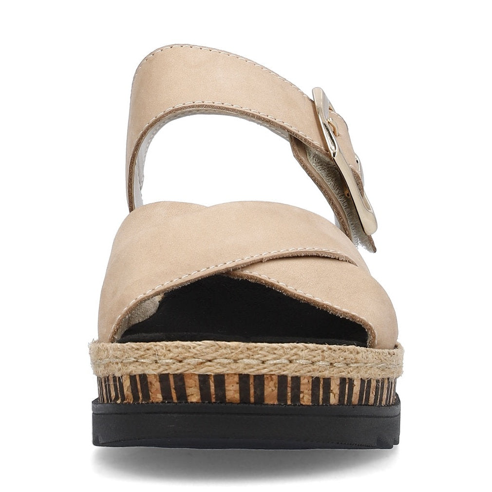Rieker Wedge Sandal V7951-60 STONE