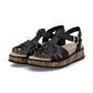 Rieker Wedge Sandal W0853-00 BLACK