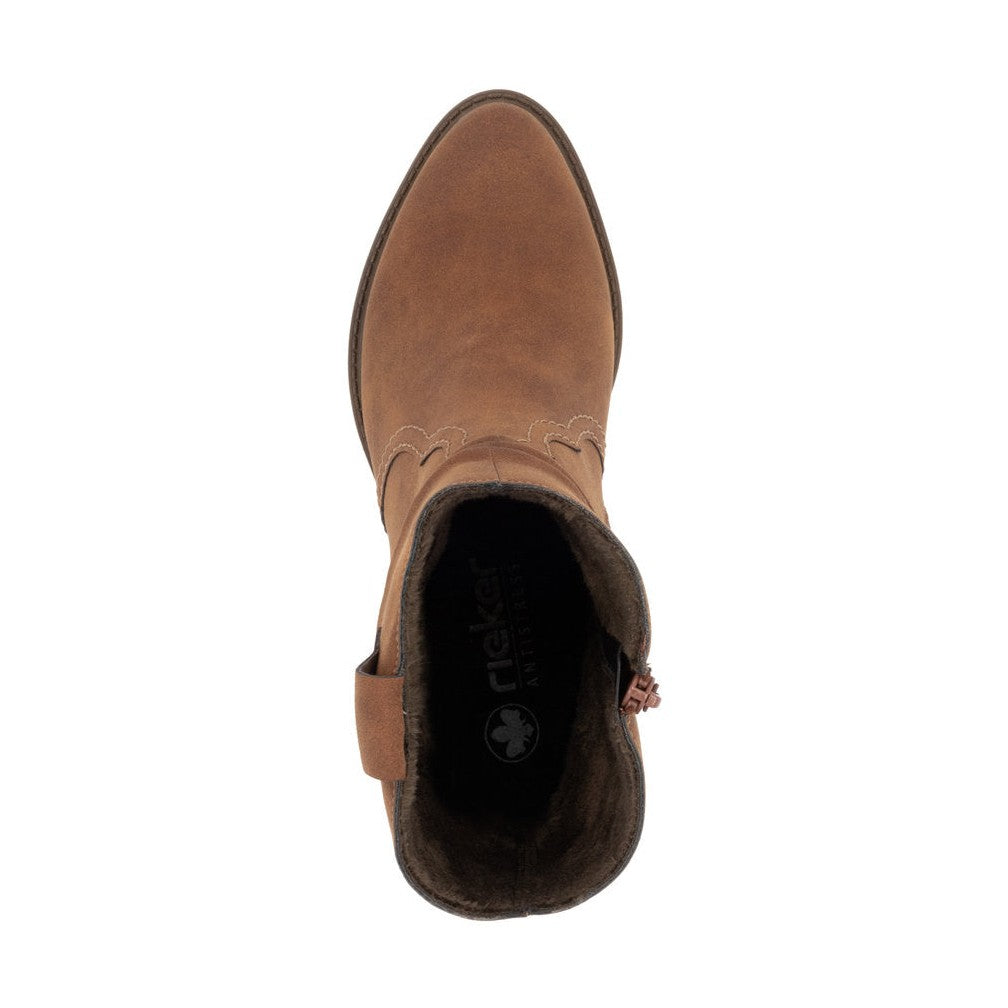 Rieker Y1284 BRANDY Western Style Ankle Boot Y1284-24