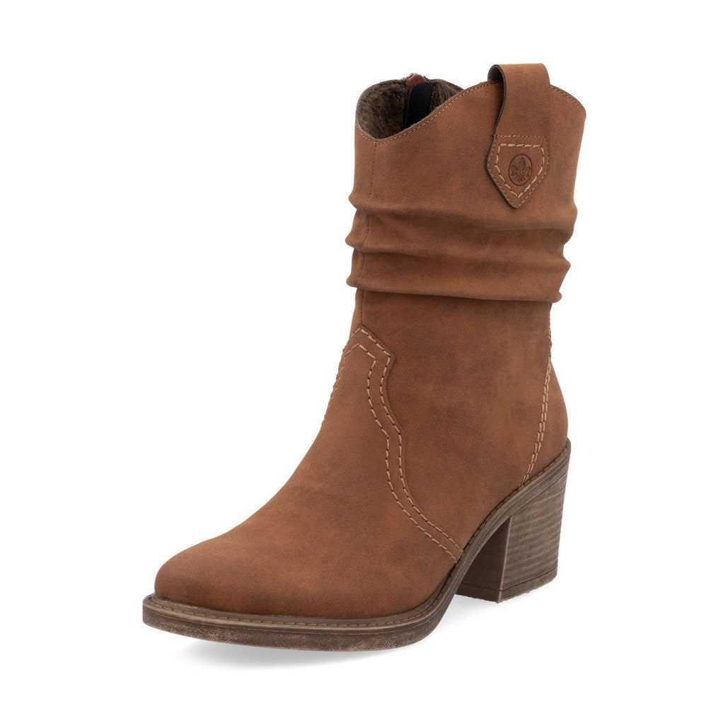 Rieker Y1284 BRANDY Western Style Ankle Boot Y1284-24