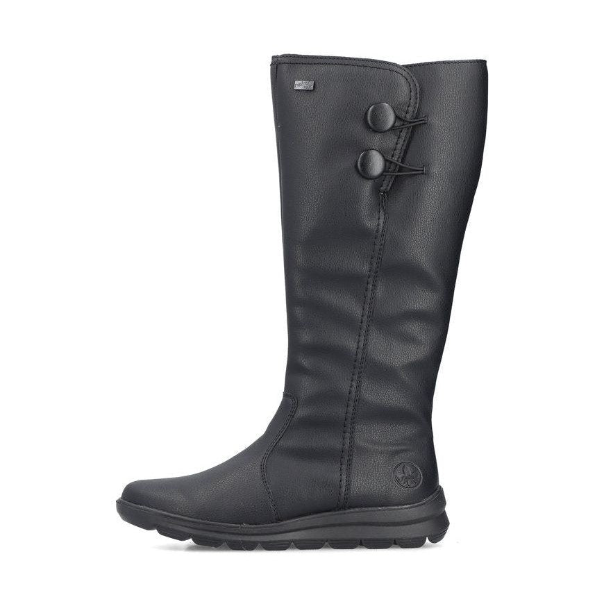 Rieker Z0090 BLACK Long Leg Water Resistant Boot Z0090-00