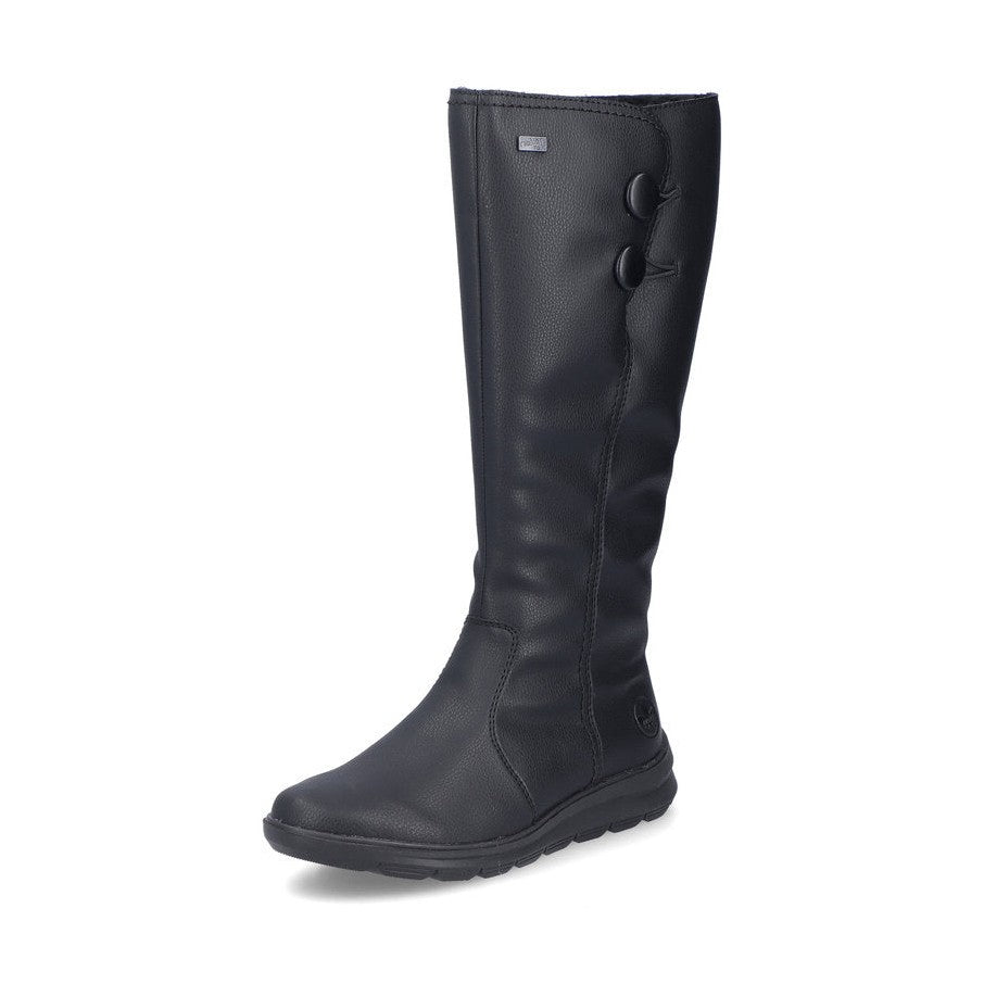 Rieker Z0090 BLACK Long Leg Water Resistant Boot Z0090-00