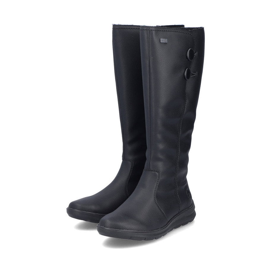 Rieker Z0090 BLACK Long Leg Water Resistant Boot Z0090-00