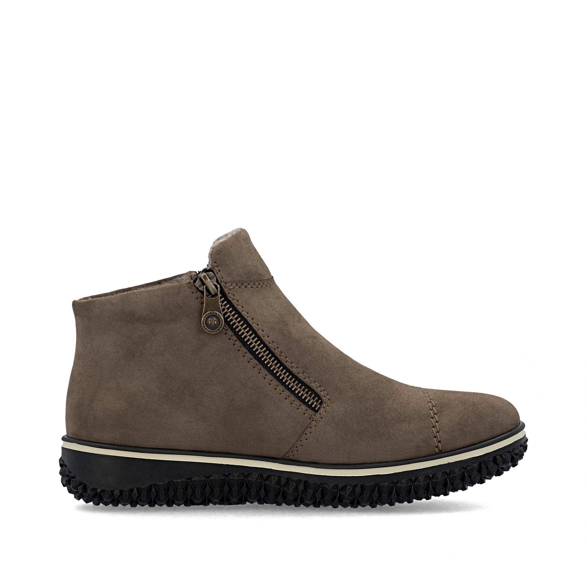 Rieker Z4265 BROWN Water Repellent Zip Ankle Boot Z4265-24