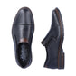 Rieker men slip-on shoe in black leather 17659-00
