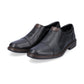 Rieker men slip-on shoe in black leather 17659-00