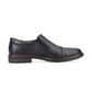 Rieker men slip-on shoe in black leather 17659-00